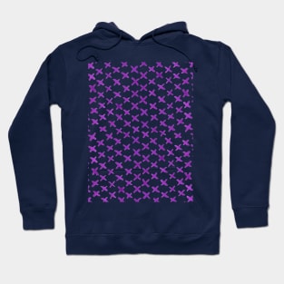 Watercolor x pattern - purple Hoodie